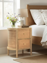 Soren Two Drawer Bedside Table - thumbnail 1