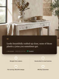 Alina Two Drawer Wooden Console Table - thumbnail 3