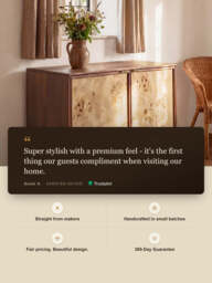 Aurea Burl Two Door Cabinet - Walnut - thumbnail 3