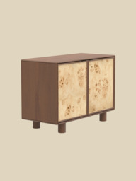 Aurea Burl Two Door Cabinet - Walnut - thumbnail 4