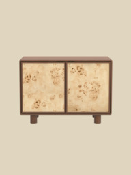 Aurea Burl Two Door Cabinet - Walnut - thumbnail 2