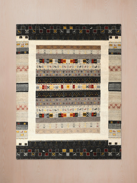 Kalam Hand-Knotted Wool Rug – Multi - 170x240 cm