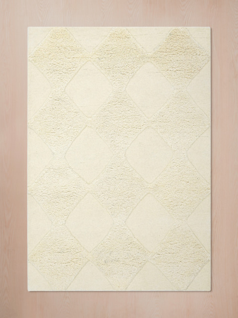 Naya Hand-tufted Ivory Wool Rug - Runner-80x250 cm