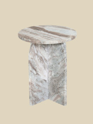 Petra Grey Marble Side Table - thumbnail 4
