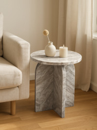 Petra Grey Marble Side Table