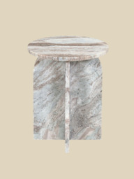 Petra Grey Marble Side Table - thumbnail 3
