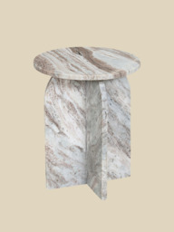 Petra Grey Marble Side Table - thumbnail 5