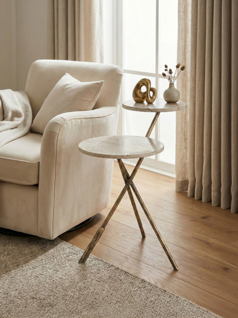 Zephyr Italian Marble Side Table - image 1