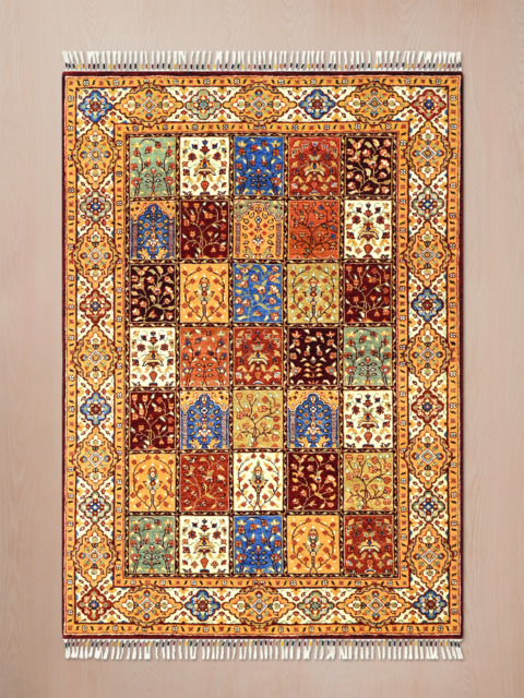 Mavik Hand-Knotted Wool & Bamboo Silk Rug - Multi - image 1
