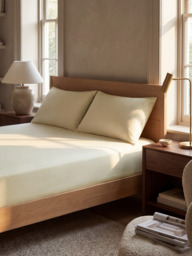 Niel Organic Cotton Flat Sheet Set - Ivory / Double