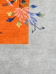 Zareh Hand-Knotted Wool & Bamboo Silk Rug - Orange - thumbnail 6