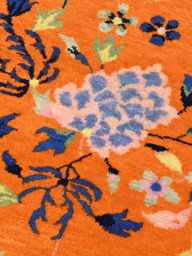 Zareh Hand-Knotted Wool & Bamboo Silk Rug - Orange - thumbnail 4
