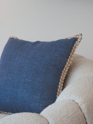 Hamir Deep Blue Hand-woven Cushion - thumbnail 5