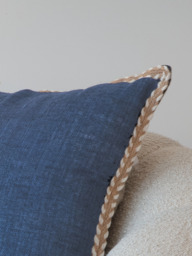 Hamir Deep Blue Hand-woven Cushion - thumbnail 4