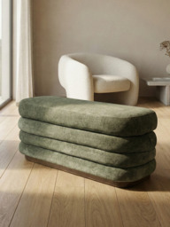 Khalia Green Storage Ottoman - thumbnail 1