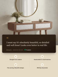 Kael Two Drawer Console Table - Walnut - thumbnail 3