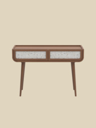 Kael Two Drawer Console Table - Walnut - thumbnail 2