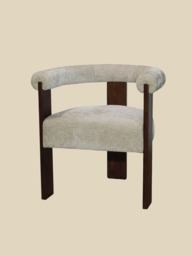 Marlowe Ivory Upholstered Dining Chair - thumbnail 4