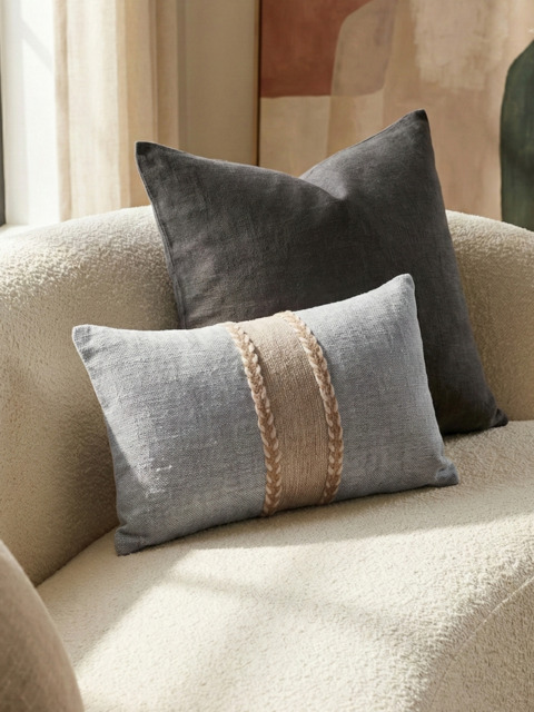 Kenil Blue Hand-woven Cushion - image 1