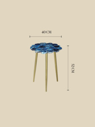 Damon Agate Side Table - Blue - thumbnail 6