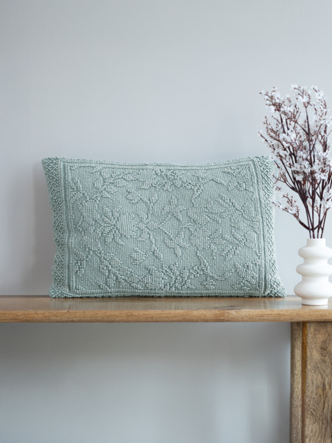 Sky Cotton Cushion - Blue / Feather Filler