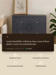 Amara Two Drawer Wooden Chest - thumbnail 3