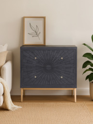 Amara Two Drawer Wooden Chest - thumbnail 1