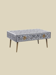 Rini One Drawer Bone Inlay Coffee Table - thumbnail 3