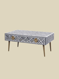 Rini One Drawer Bone Inlay Coffee Table - thumbnail 6