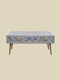 Rini One Drawer Bone Inlay Coffee Table - thumbnail 2