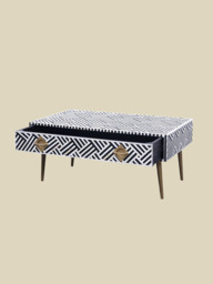 Rini One Drawer Bone Inlay Coffee Table - thumbnail 5