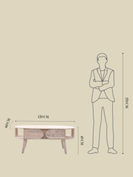 Sierra One Drawer Wooden Coffee Table - thumbnail 4