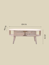 Sierra One Drawer Wooden Coffee Table - thumbnail 3