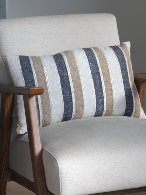 Monochrome Magic Hand-woven Cushion - image 1