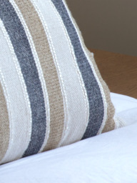 Monochrome Magic Hand-woven Cushion - thumbnail 6