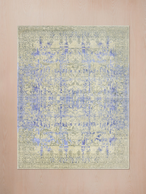 Patsy Wool & Bamboo Silk Hand-Knotted Rug - Blue - 100x150 cm