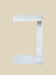 Aster White Marble Side Table - thumbnail 2