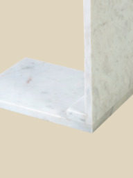 Aster White Marble Side Table - thumbnail 6