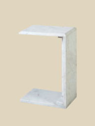 Aster White Marble Side Table - thumbnail 4