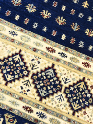 Virel Hand-Knotted Wool & Bamboo Silk Rug - Blue - thumbnail 4