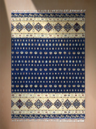 Virel Hand-Knotted Wool & Bamboo Silk Rug - Blue - thumbnail 2