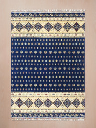 Virel Hand-Knotted Wool & Bamboo Silk Rug - Blue - thumbnail 1