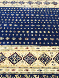 Virel Hand-Knotted Wool & Bamboo Silk Rug - Blue - thumbnail 3