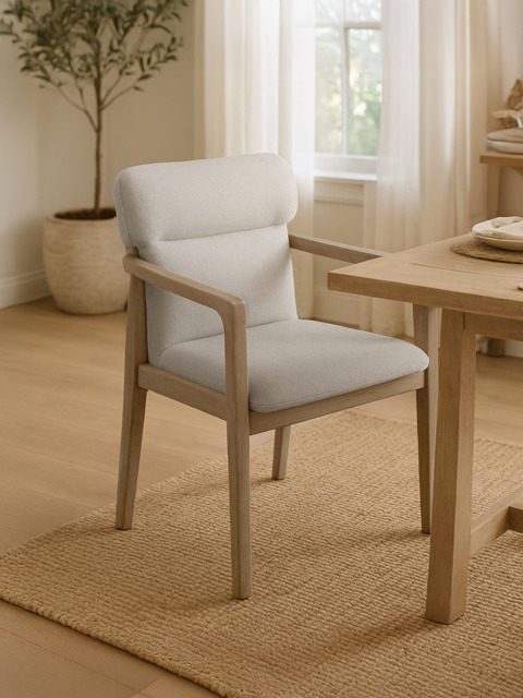 Alder Cream Upholstered Dining Chair - image 1