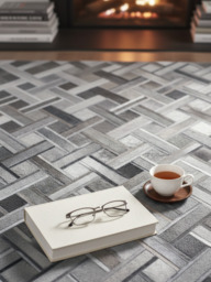 Rayan Hide & Wool Rug - thumbnail 2