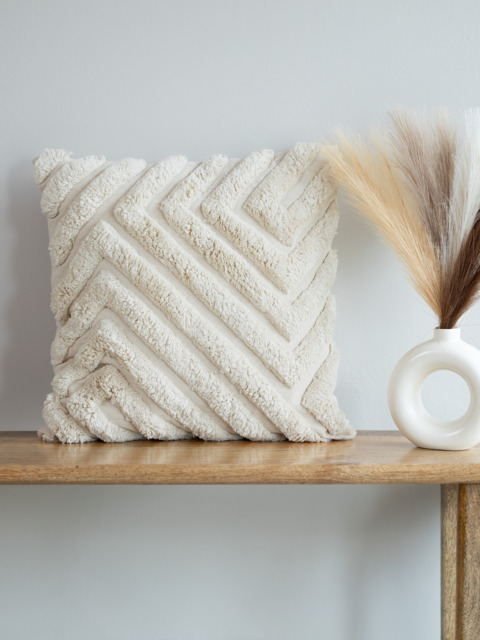 Avery Cream Cotton Cushion - image 1
