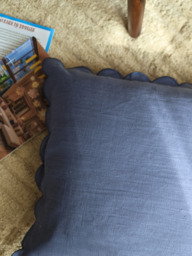 Zina Cotton-Linen Blue Cushion - thumbnail 1