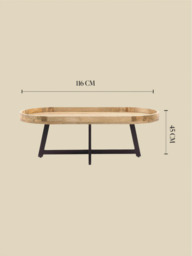 Sumin Mango Wood Coffee Table - thumbnail 4