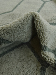 Elm Wool Shaggy Washable Geometric Rug - Sage Green - thumbnail 5
