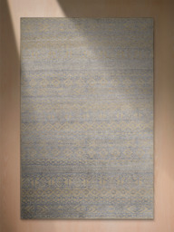 Liwan Hand-knotted Wool & Silk Abstract Rug - Beige - thumbnail 3
